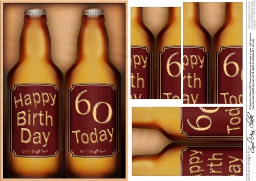 Happy Birthday, 60 Today! Beer Gift Set Pyramage Topper