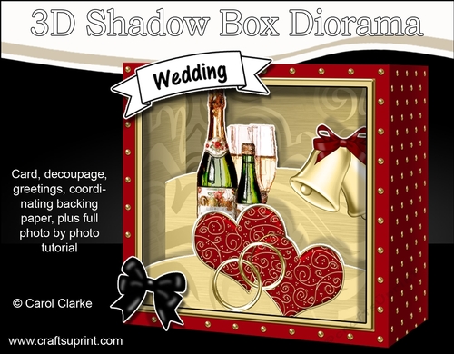 3D Romantic Diorama Shadow Box Card Mini Kit  - Wedding & Romance