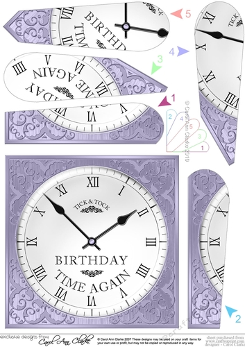 Birthday Clock Fan Pyramage Topper