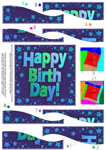 Happy Birthday Wavy Spiral Side Stacker