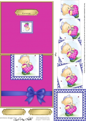 Hunney Bear Robert has a Heart - No-Hole Over the Edge & Spiral Pyramid
