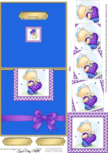 Hunney Bear Robert has a Heart - No-Hole Over the Edge & Spiral Pyramid