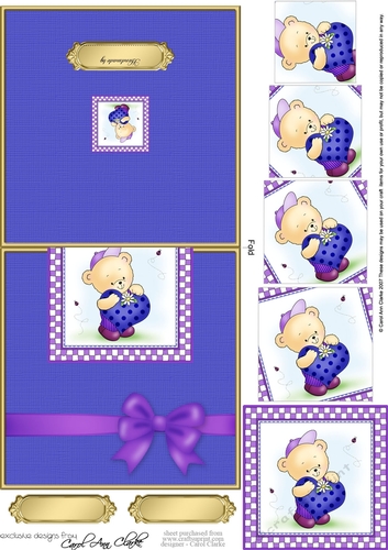 Hunney Bear Robert has a Heart - No-Hole Over the Edge & Spiral Pyramid