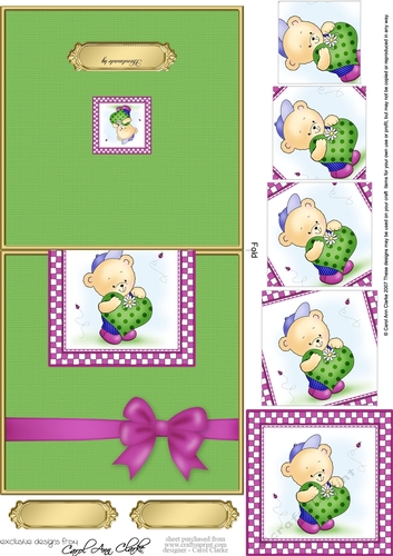 Hunney Bear Robert has a Heart - No-Hole Over the Edge & Spiral Pyramid