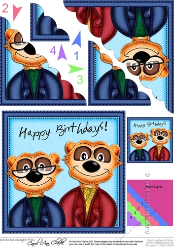 Meerkats Fan Pyramage Topper