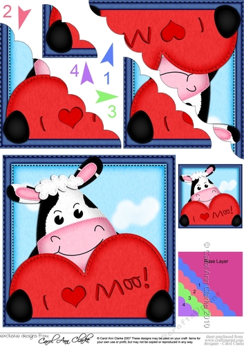 Milly Moo Cow Fan Pyramage Topper