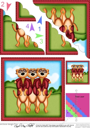 Meerkats Fan Pyramage Topper