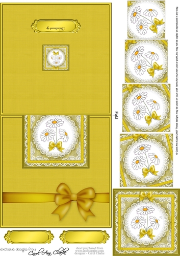 Denim & Daisies No-Hole Over the Edge with spiral pyramid