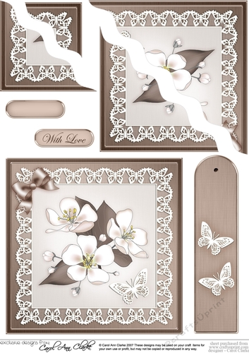 Apple Blossom Quick Card Wavy Corner side stacker Topper
