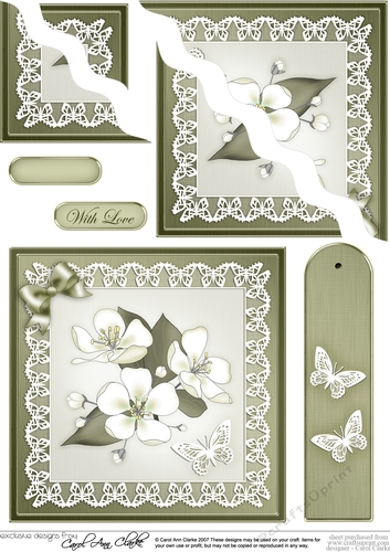 Apple Blossom Quick Card Wavy Corner side stacker Topper