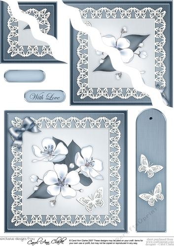 Apple Blossom Quick Card Wavy Corner side stacker Topper