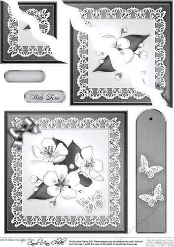 Apple Blossom Quick Card Wavy Corner side stacker Topper