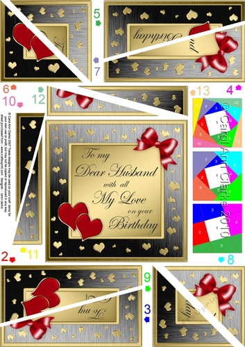 To My Dear Husband on Your Birthday Quick Card with Twisted Spiral Side Stacker