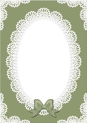 A4 Pearls and Lace Card Front