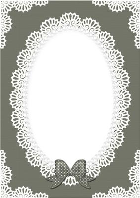 A4 Pearls and Lace Card Front