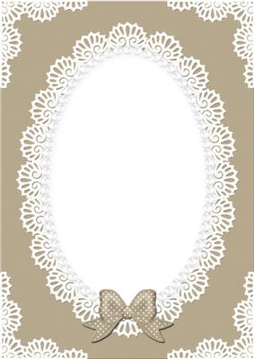 A4 Pearls and Lace Card Front