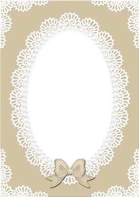 A4 Pearls and Lace Card Front