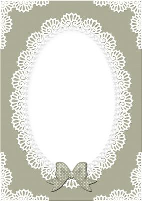 A4 Pearls and Lace Card Front