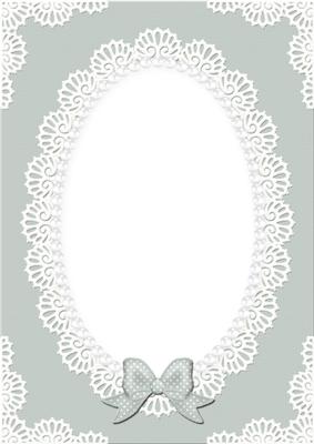 A4 Pearls and Lace Card Front