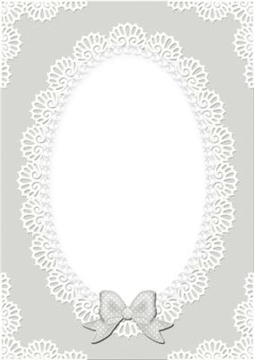 A4 Pearls and Lace Card Front