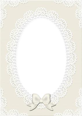A4 Pearls and Lace Card Front