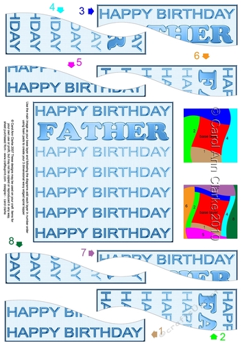 Birthday FATHER Wavy Spiral Side Stacker