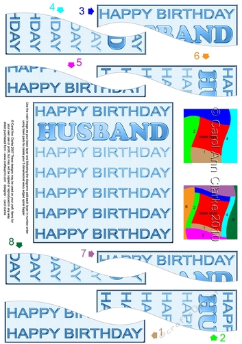 Birthday HUSBAND Wavy Spiral Side Stacker