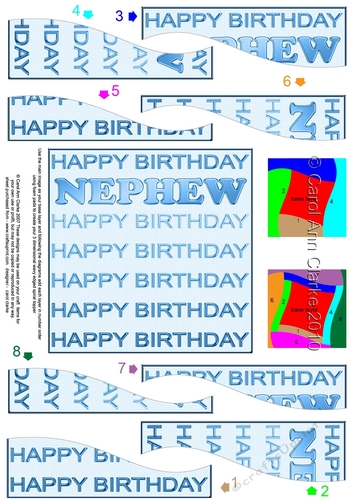 Birthday NEPHEW Wavy Spiral Side Stacker