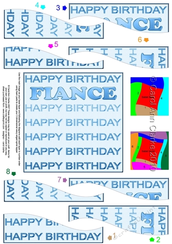 Birthday FIANCE Wavy Spiral Side Stacker