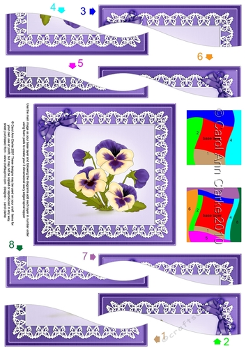 Pansy on Butterfly Lace Wavy Spiral Side Stacker