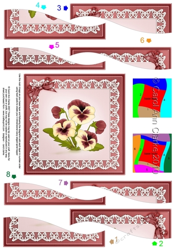 Pansy on Butterfly Lace Wavy Spiral Side Stacker