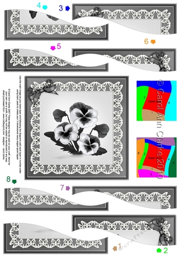 Pansy on Butterfly Lace Wavy Spiral Side Stacker