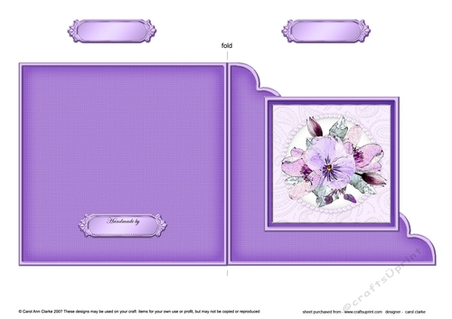 Posy and Pearls Cut and Fold Corner Card 