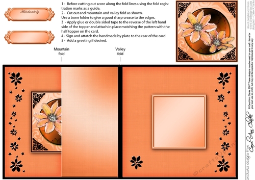 Clematis No-Hole Fold Back Card