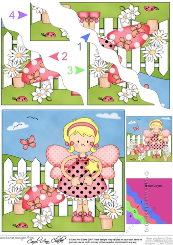 Girlz Fairy Fizz Wavy Corner side stacker Topper