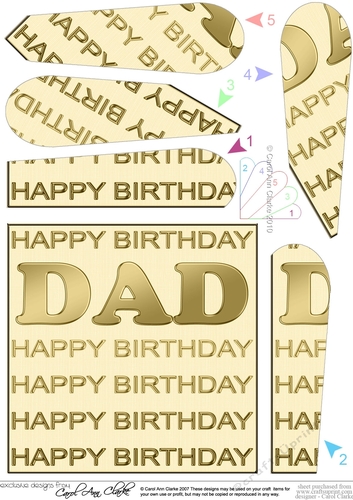 Birthday DAD Fan Pyramage Topper