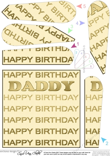 Birthday DADDY Fan Pyramage Topper