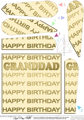 Birthday GRANDDAD Fan Pyramage Topper