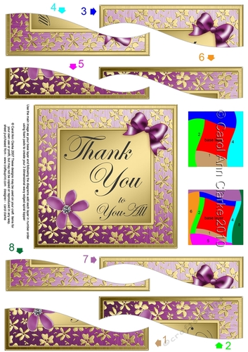 Floral Elegance Thank You Quick Card with Wavy Spiral Side Stacker