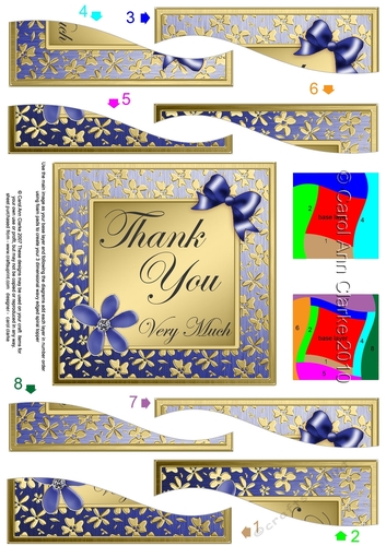 Floral Elegance Thank You Quick Card with Wavy Spiral Side Stacker