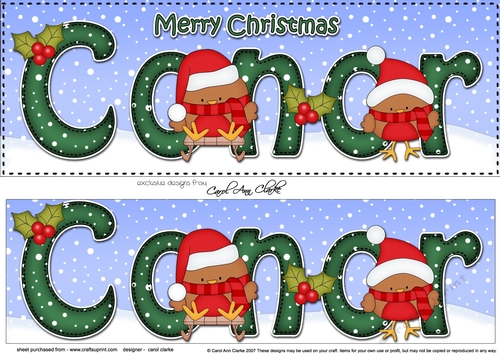 Large DL Merry Christmas CONOR 3D decoupage 