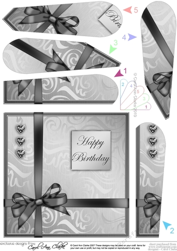 Elegant Flourish Quick Card with Fan Pyramage Topper