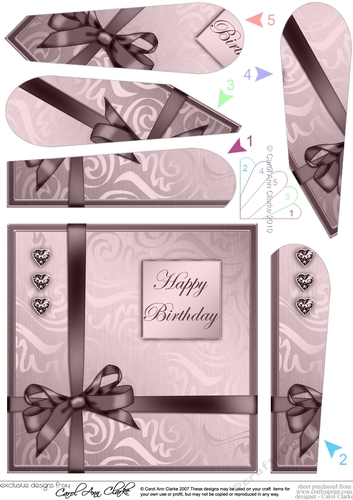 Elegant Flourish Quick Card with Fan Pyramage Topper