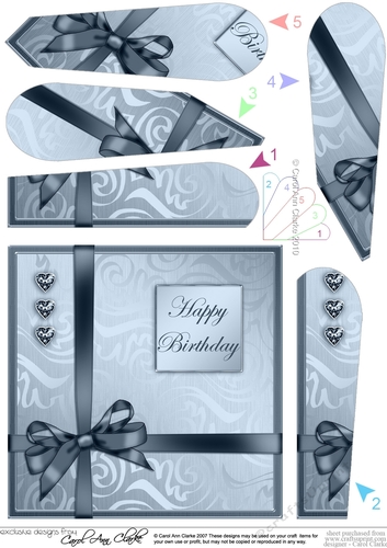 Elegant Flourish Quick Card with Fan Pyramage Topper