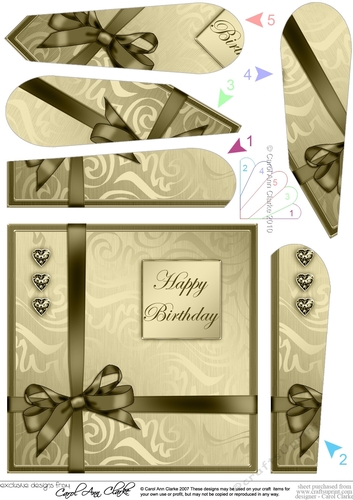 Elegant Flourish Quick Card with Fan Pyramage Topper