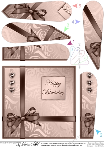 Elegant Flourish Quick Card with Fan Pyramage Topper