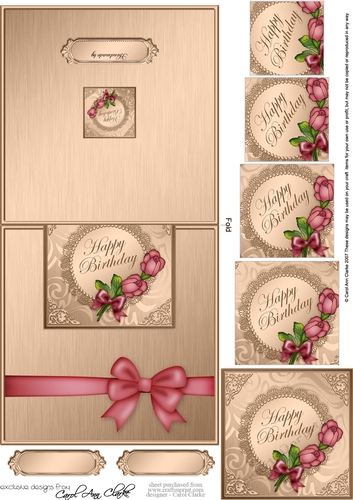 Roses and Lace No-Hole Over the Edge & Spiral pyramid