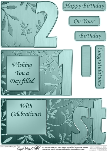 21st Elegant Metallic Book Sheet