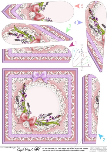 Bluebells Quick Card with Fan Pyramage Topper