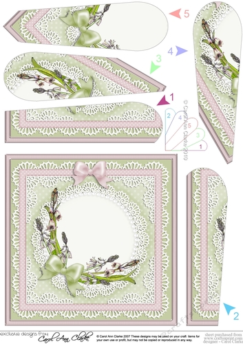 Bluebells Quick Card with Fan Pyramage Topper